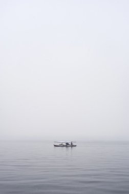 Batı Gölü turizm teknede kışın, Hangzhou, Çin