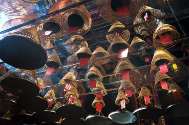 Incense coils at Man Mo Temple, Hong Kong Island