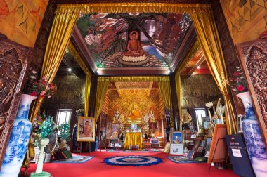 Süslü iç Wat Buppharam, Chiang Mai, Tayland