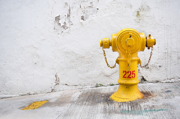 Yellow fire hydrant, Hong Kong