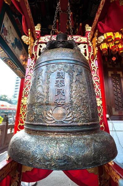 Large bronze bell at Wong Tai Sin temple, Hong Kong Royalty Free Stock Images