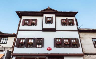 SAFRANBOLU, Turkey. Safranbolu 'daki geleneksel Osmanlı Evleri. Safranbolu, Karadeniz Bölgesi 'nin Karabuk ilçesine bağlı bir beldedir. UNESCO Dünya Mirası Alanındaki Şehir.