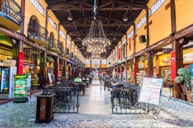 ESKISEHIR, TURKEY - 2 Eylül 2020: Haller Gençlik Merkezi (Haller Genclik Merkezi) Eskisehir 'de. Haller Gençlik Merkezi bir kültür sanatı merkezidir..