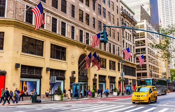 New York Usa September 2018 Fifth Avenue 5Th Ave Beroemdste — Stockfoto