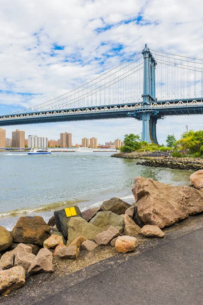 Puente Manhattan Nueva York Estados Unidos Puente Manhattan Visto Desde — Foto de Stock