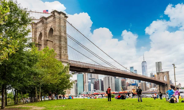 New York Usa September 2018 Brooklyn Bridge Park Brooklyn Bridge — Stock Photo, Image