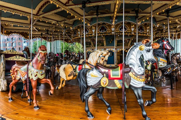 New York Usa September 2018 Jane Carrousel Brooklyn Bridge Park — Stockfoto