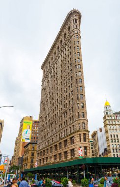 NEW YORK, ABD - 23 Eylül 2018: Flatiron Binası, Manhattan. New York City, ABD.