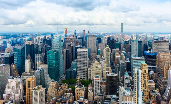 Manhattan New York City Manhattan Skyline Wolkenkrabbers Vanuit Lucht New — Stockfoto