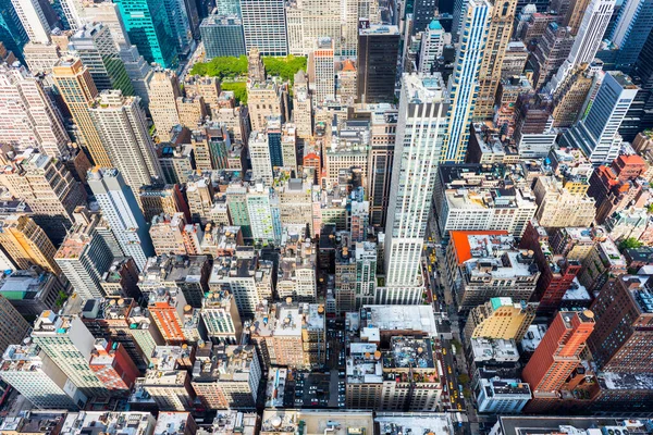Manhattan New York City Manhattan Skyline Wolkenkrabbers Vanuit Lucht New — Stockfoto