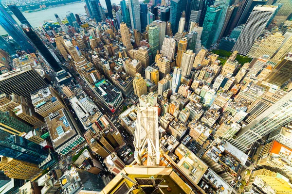 New York Usa September 2018 Manhattan Skyline Skyscrapers Aerial View — Stock Photo, Image