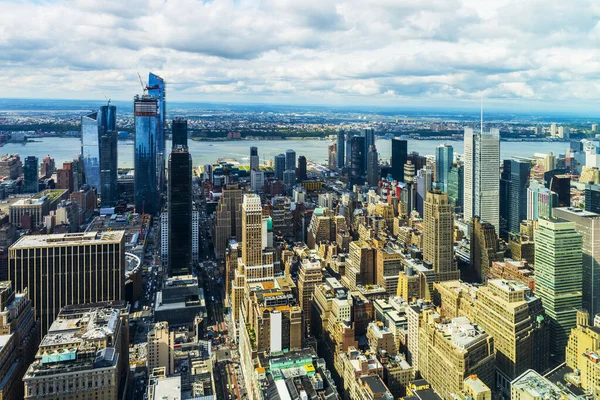 Manhattan New York City Manhattan Skyline Wolkenkrabbers Vanuit Lucht New — Stockfoto