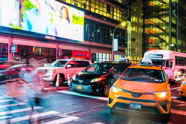 New York Usa Září 2018 Times Square Noci Nejnavštěvovanější Turistickou — Stock fotografie