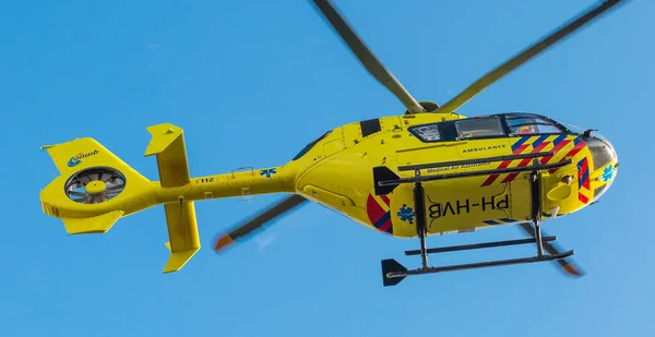 Amsterdam Nederländerna September 2017 112 Ambulanshelikopter Anwb Medical Air Assistance — Stockfoto