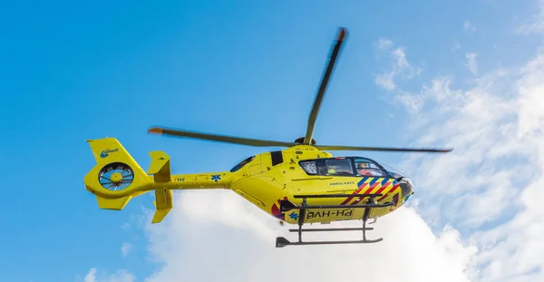 Amsterdam Netherlands Eylül 2017 112 Ambulans Helikopteri Amsterdam Dan Anwb — Stok fotoğraf