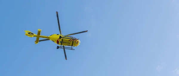 Amsterdam Netherlands Eylül 2017 112 Ambulans Helikopteri Amsterdam Dan Anwb — Stok fotoğraf