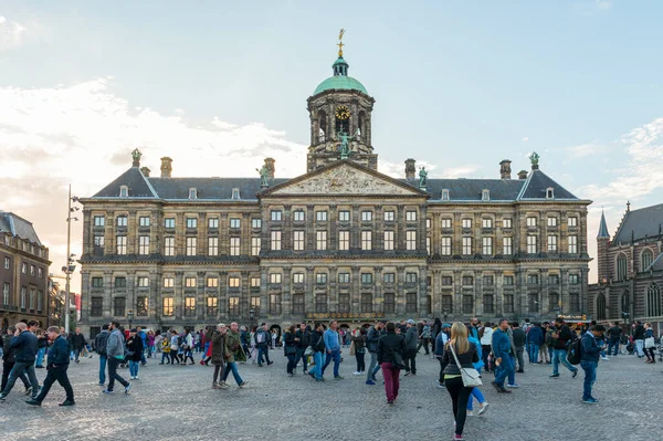 Amsterdam Países Bajos Septiembre 2017 Palacio Real Plaza Dam Ámsterdam — Foto de Stock