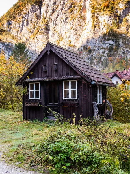 Maison Village Autrichienne Traditionnelle Bois Hallstatt Salzbourg — Photo