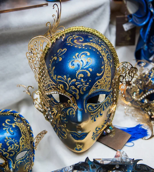 Máscara Tradicional Veneziana Para Carnaval Veneza Itália Linda Máscara Veneziana — Fotografia de Stock