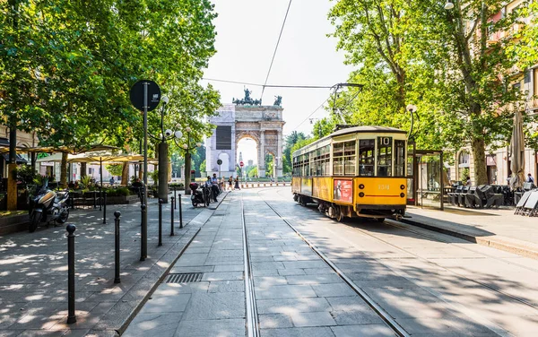 Milano Italy July 2019 Arch Peace Arco Della Pace View — Stock Photo, Image