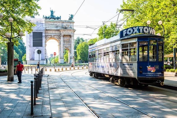 Milano Italy July 2019 Arch Peace Arco Della Pace View — Stock Photo, Image