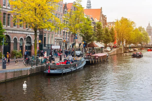 Amsterdam Niederlande September 2017 Amsterdam City Center Schöne Aussicht Auf — Stockfoto