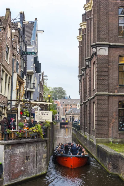 Amsterdam Países Bajos Septiembre 2017 Amsterdam City Center Hermosa Vista — Foto de Stock