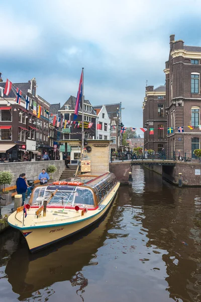 Amsterdam Países Bajos Septiembre 2017 Amsterdam City Center Hermosa Vista — Foto de Stock