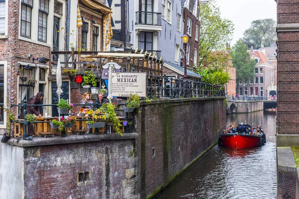 Amsterdam Nizozemsko Září 2017 Centrum Amsterdamu Krásný Výhled Amsterdam Canals — Stock fotografie