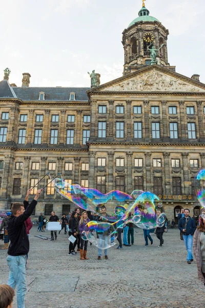 Amsterdam Países Bajos Septiembre 2017 Plaza Dam Ámsterdam Países Bajos — Foto de Stock