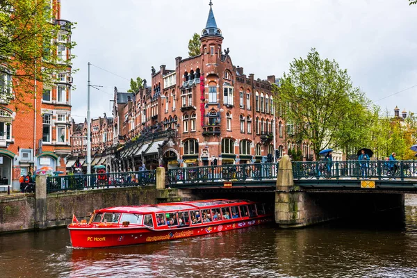 Amsterdam Niederlande September 2017 Amsterdam City Center Schöne Aussicht Auf — Stockfoto