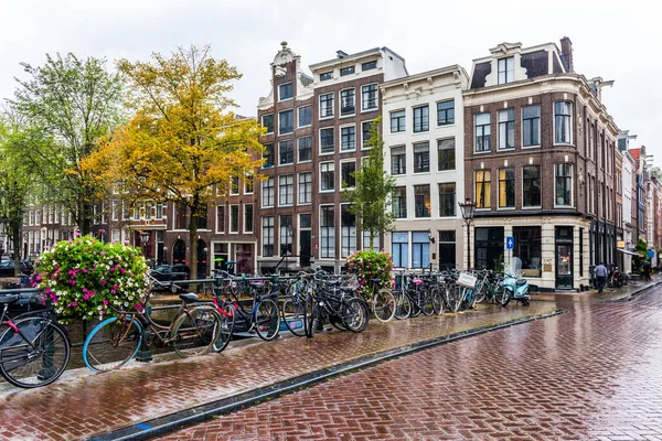 Amsterdam Niederlande September 2017 Amsterdam City Center Schöne Aussicht Auf — Stockfoto