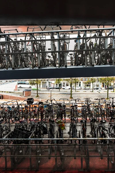 Amsterdam Netherlands September 2017 Parking Bicycles Amsterdam City Amsterdam Netherlands — Stock Photo, Image