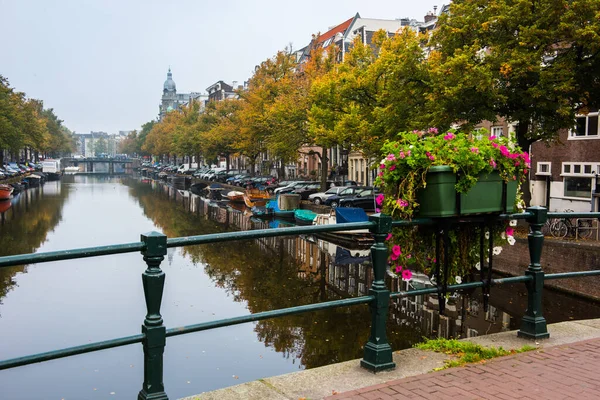 Amsterdam Niederlande September 2017 Amsterdam City Center Schöne Aussicht Auf — Stockfoto