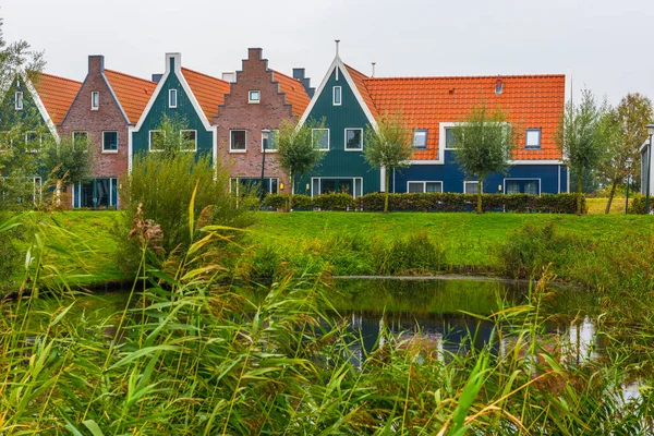 Volendam Ist Eine Stadt Nord Holland Den Niederlanden Farbige Häuser — Stockfoto