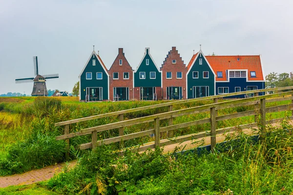 Волендам Город Северной Голландии Нидерландах Цветные Дома Морского Парка Волендаме — стоковое фото