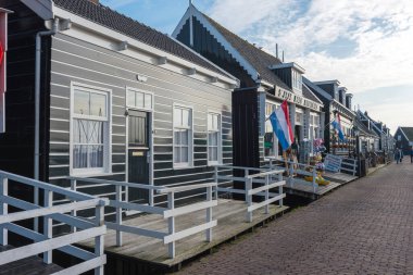 MARKEN, NETHERLANDS - 1 Ekim 2017: Marken, Kuzey Hollands, Hollanda.