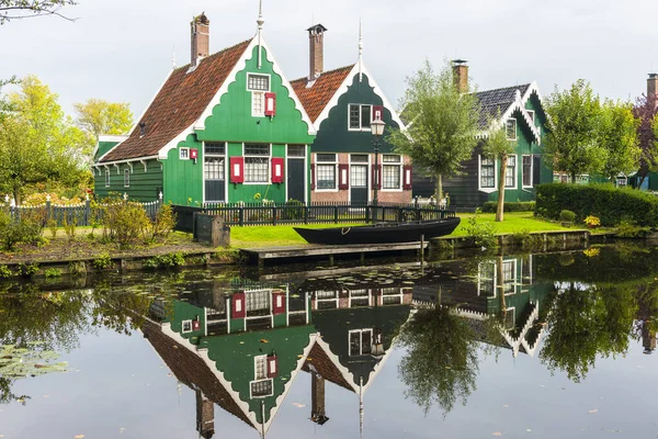 Hagyományos Holland Ház Zaanse Schans Ban Zaanse Schans Egy Tipikusan — Stock Fotó