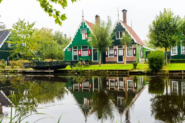 Casa Holandesa Tradicional Zaanse Schans Zaanse Schans Uma Pequena Aldeia — Fotografia de Stock