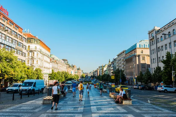 Prague Czech Republic June 2016 Wenceslas Square Prague Czech Republic — Stock Photo, Image