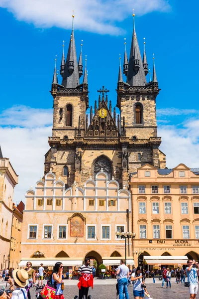 Prague Czechia Ιουνιου 2016 Πλατεία Παλιάς Πόλης Στην Πράγα Τσεχία — Φωτογραφία Αρχείου