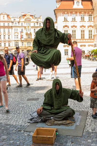 Prag Czech Cumhuriyet Haziran 2016 Sokak Performansı Çek Cumhuriyeti Prag — Stok fotoğraf