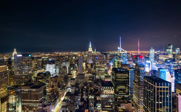 Manhattan New York City Manhattan Skyline Skyscrapers Aerial View New — Stock Photo, Image
