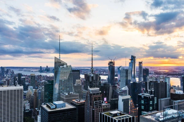 Manhattan New York City Manhattan Skyline Wolkenkrabbers Vanuit Lucht New — Stockfoto