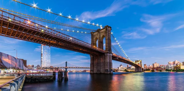 Brooklyn Bridge Sunset View New York City Usa Brooklyn Bridge — Stock Photo, Image