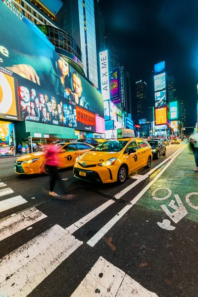 New York Usa Září 2018 Times Square Noci Nejnavštěvovanější Turistickou — Stock fotografie