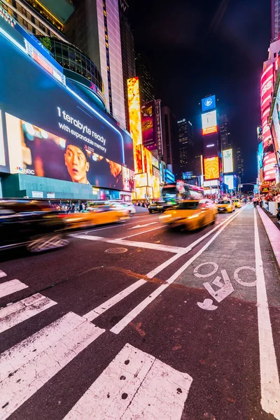Nueva York Septiembre 2018 Times Square Por Noche Atracción Turística — Foto de Stock