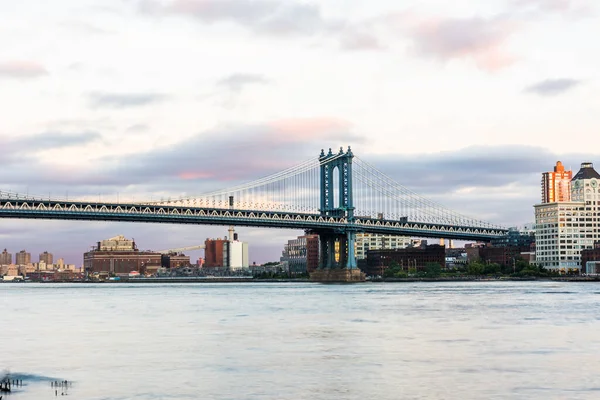 Puente Manhattan Atardecer Nueva York Estados Unidos — Foto de Stock