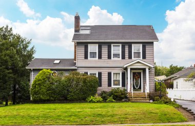 New Jersey, ABD 'deki geleneksel Amerikan Evi. Güzel eski tarz Amerikan evi..