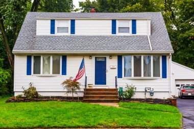 New Jersey, ABD 'deki geleneksel Amerikan Evi. Güzel eski tarz Amerikan evi..
